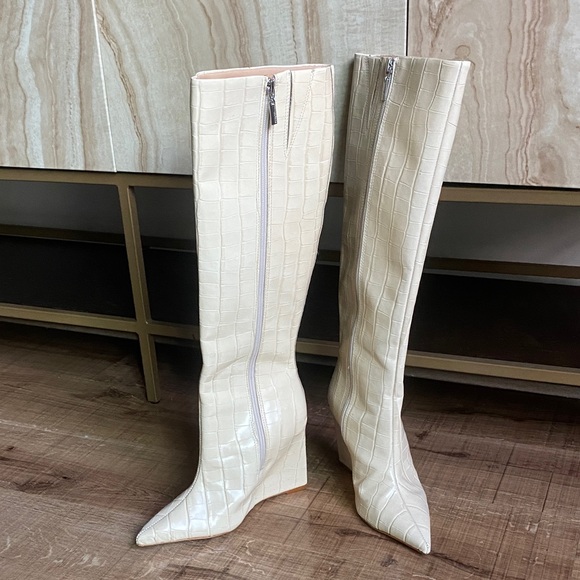 SCHUTZ Cream Over the Knee Boots - Picture 4 of 7